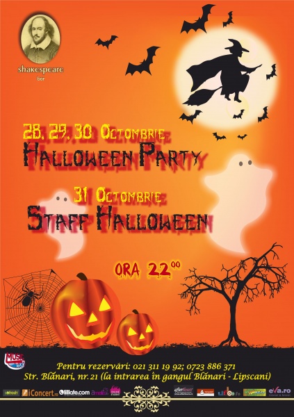Halloween Party în Shakespeare Café & Bar din Bucureşti