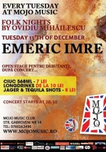 Concert Emeric Imre în Mojo Brit Room din Bucureşti
