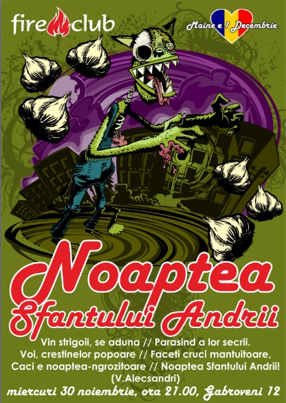 Noaptea Sfântului Andrii în Fire Club din Bucureşti