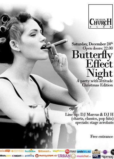 Butterfly Effect Night – Christmas Edition în The Silver Church din Bucureşti