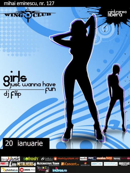 Girls just wanna have fun în Club Wings din Bucureşti