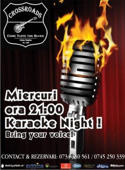 Karaoke Night în 100 Crossroads din Bucureşti