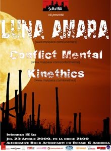 Concert cu Luna Amara, Conflict Mental si Kinethics Live in Suburbia