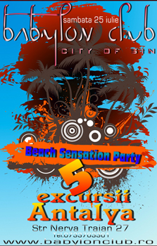 Beach Sensation Party in Babylon Club din Bucuresti