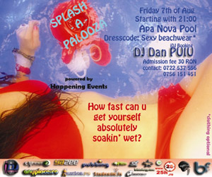 Splash a Palooza la piscina Apa Nova din Bucuresti
