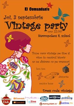 Vintage Party in El Grande Comandante din Bucuresti