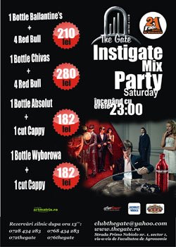 instiGate Mix Party in Club The Gate din Bucuresti