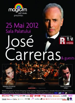 Concert Jose Carreras la Sala Palatului din Bucureşti
