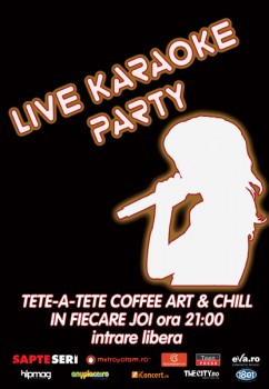 Live Karaoke Party la Tête-à-Tête Coffee Art & Chill din Bucureşti