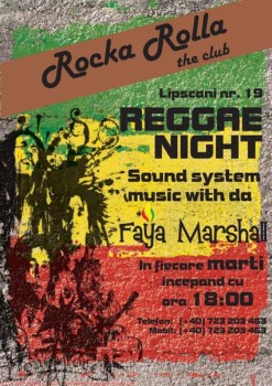Reggae Night în Rocka Rolla The Club din Bucuresti