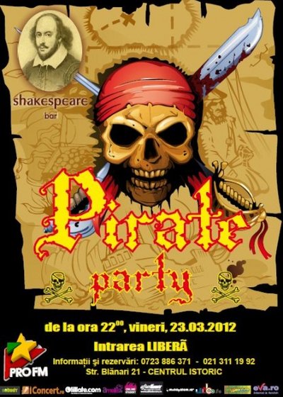 Pirates party în Shakespeare Bar din Bucureşti