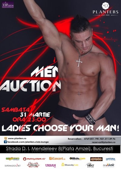 Men Auction Party în Club Planters din Bucureşti