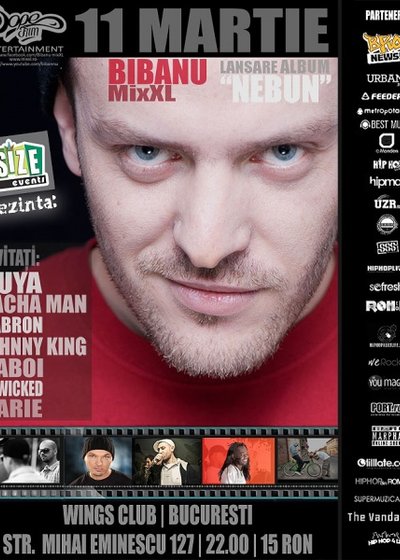 Concert Bibanu MixXL în Wings Club din Bucureşti
