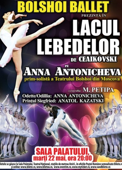 Lacul Lebedelor (Bolshoi Ballet) la Sala Palatului din Bucureşti