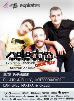 Şuie Paparude live la Selectro în Club Expirat & OtherSide din Bucureşti