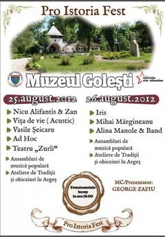 Afis Pro Istoria Fest Golesti