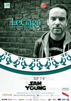 DJ Sam Young în Le Gaga din Bucureşti