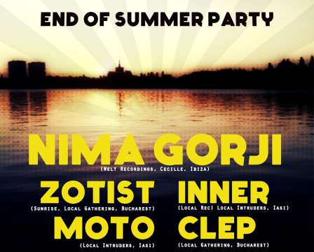 Saturday 15 Sept Nima Gorji Zotist inner Moto Clep @ Sunrise Pool Ciric Iasi