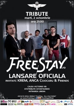 afis FreeStay lansare Tribute 2 Octombrie