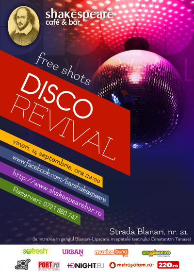 Disco Revival în Shakespeare Bar din Bucureşti