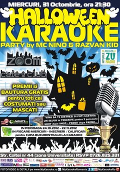 afis KARAOKE Halloween – MIERCURI 31 Oct – ZOOM Cafe & Club