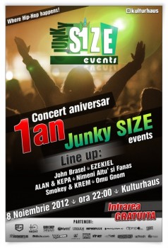 1 an de Junky SIZE Events în Kulturhaus din Bucureşti