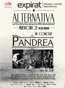 Concert Pandrea în Club Expirat din Bucureşti