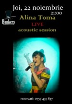 Concert Alina Toma în The Bankers din Bucureşti