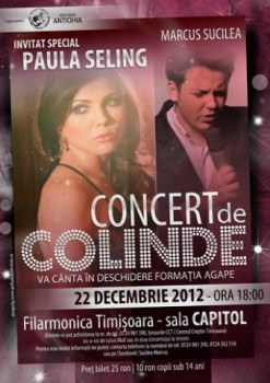 Concert de Colinde Paula Seling la Filarmonica Banatul din Timişoara