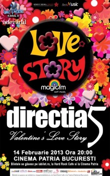 Concert Direcţia 5 de Valentine’s Day la Cinema Patria din Bucureşti
