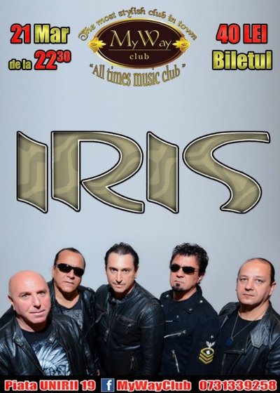 Concert Iris în Club My Way din Cluj-Napoca