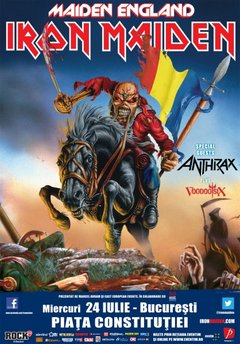 Poster Concert Iron Maiden Piata Constitusiei Bucuresti
