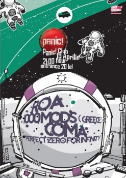 R.O.A., 1000Mods, Coma şi Perfect Zero for Infinity în Panic! Club din Bucureşti