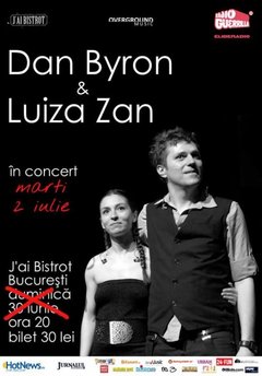 Concert acustic Luiza Zan & Dan Byron Jai Bistrot Bucuresti