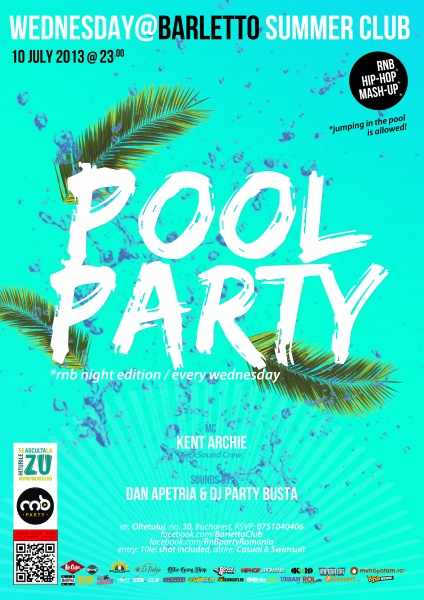 RnB Pool Party la Barletto Club din Bucureşti