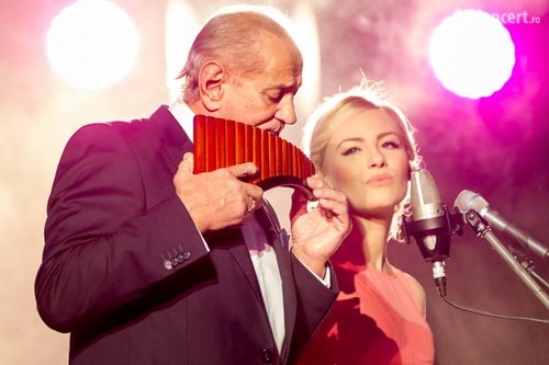 Gheorghe Zamfir şi soprana Irina Baianţ - Foto: Daniel Robert Dinu / iConcert.ro