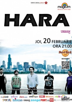 Concert Hara în Hard Rock Cafe din Bucureşti