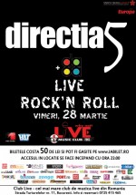 Concert Direcţia 5 – Live Rock’n Roll în Club Live din Bucureşti