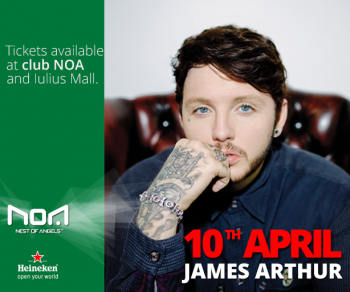 Concert James Arthur în Club NOA din Cluj-Napoca