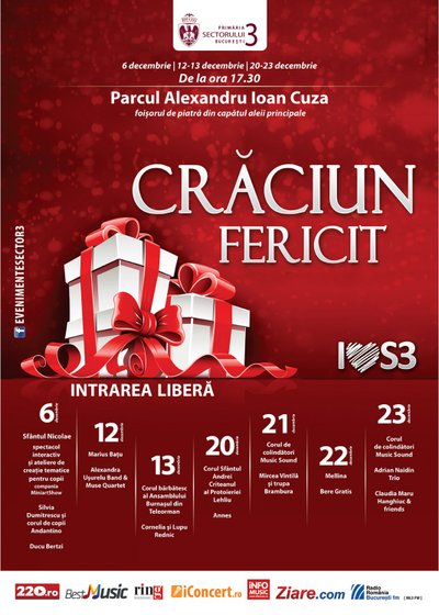 Concerte de Crăciun 2015 în Parcul Alexandru Ioan Cuza din Bucureşti