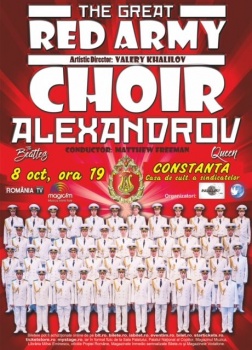 Concert Corul Alexandrov – Red Army Choir la Casa de Cultură a Sindicatelor din Constanţa