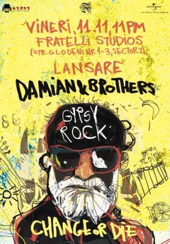 poster-afis-concert-damian-brothers-lansare-album-fratelli-studios-bucuresti