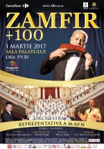 Concert Gheorghe Zamfir – Zamfir +100 la Sala Palatului din Bucureşti