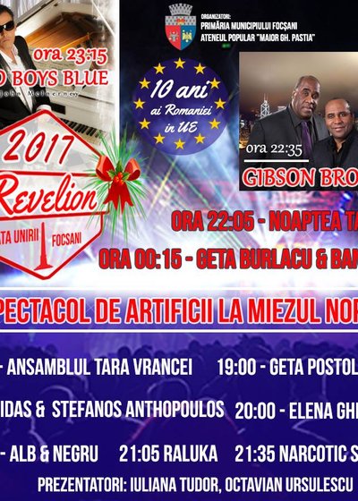 Revelion 2017 în Piața Unirii din Focşani