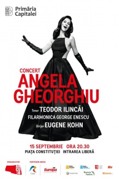 Concert Angela Gheorghiu în Piaţa Constituţiei din Bucureşti