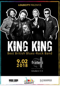poster-afis Concert KING KING la Fratelli Studios din Bucuresti (2018)