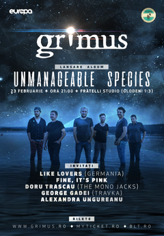poster-afis-Concert Grimus la Fratelli Studios din Bucuresti (2018)