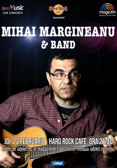 poster-afis Concert Mihai Margineanu la Hard Rock Cafe din Bucuresti (2018)