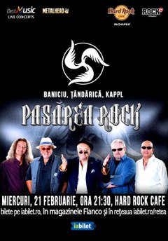 poster-afis Concert Pasarea Rock Baniciu Tandarica Kappl la Hard Rock Cafe din Bucuresti (2018)
