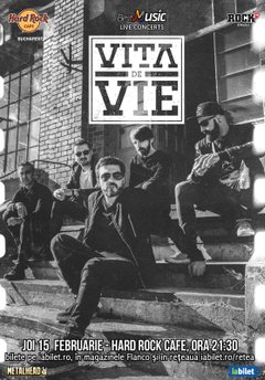 poster-afis Concert Viţa de Vie Electric la Hard Rock Cafe din Bucuresti (2018)